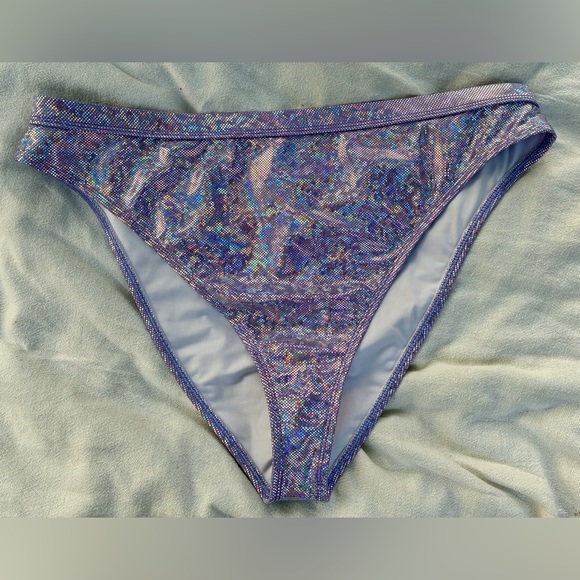 iHeartRaves Other - iHeartRaves Iridescent Holographic Bikini Bottom 3X Plus Size